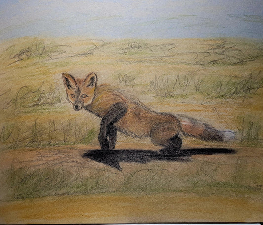 Foxy Lady - Charcoal Sketch